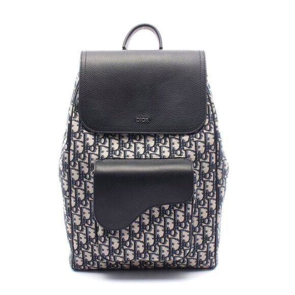 Dior Other - Dior Saddle Oblique Canvas Leather Backpack